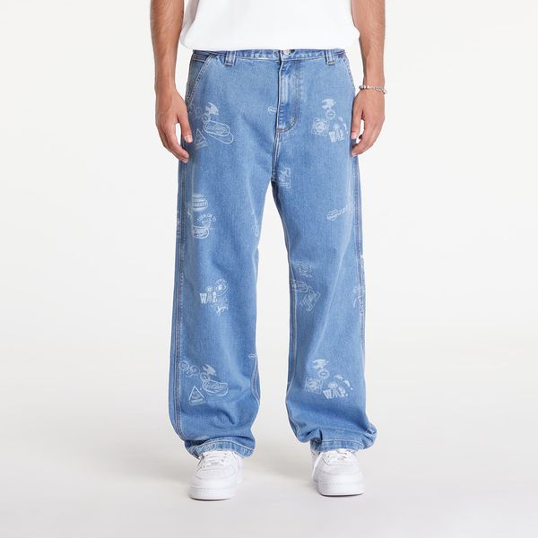Carhartt WIP Панталони Carhartt WIP Stamp Pant Stamp Print/ Blue Bleached 26