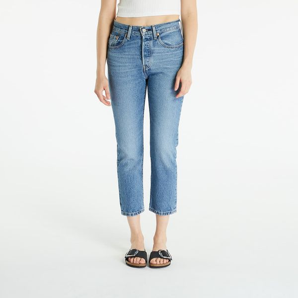 Levi's® Панталони Levi's® 501® Crop Jeans Medium Indigo Worn In - Blue W27/L26