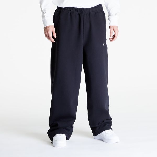 Nike Панталони Nike Solo Swoosh Men's Open-Hem Brushed-Back Fleece Pants Black/ White XXXL