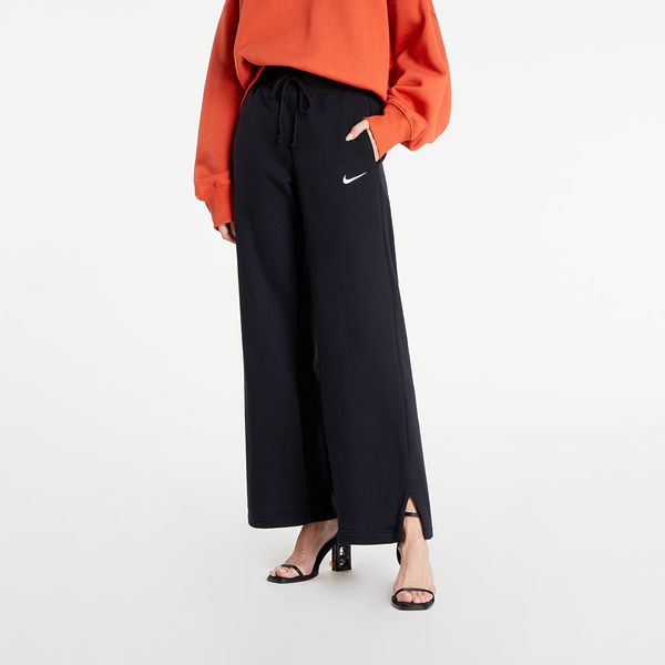 Nike Панталони Nike Sportswear Phoenix Fleece Women's High-Waisted Wide-Leg Sweatpants Black/ Sail S-T