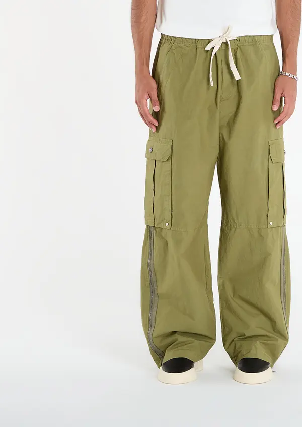 Palm Angels Панталони Palm Angels Curved Logo Cargo Pants Army Green/ Dark Green XL
