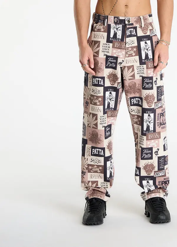 Patta Панталони Patta Collage Canvas Pants Multi 34