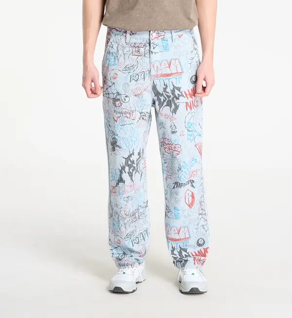 RIPNDIP Панталони RIPNDIP Marker Wide Fit Pants Light Wash Denim L