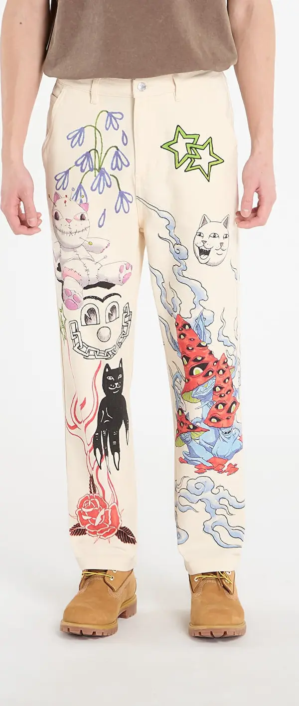 RIPNDIP Панталони RIPNDIP Travis Pants Off White XL