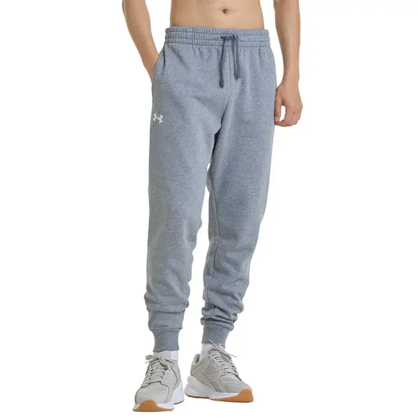 Under Armour Панталони Under Armour Rival Fleece Joggers Castlerock Light Heather/ White XL