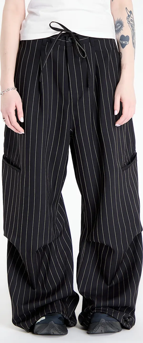 Y-3 Панталони Y-3 Pinstripe Ut Straight Leg Trousers Black M