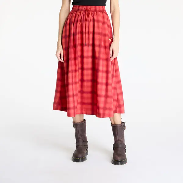 Puma Пола Puma Woven Midi AOP Pleated Skirt Red Fire S