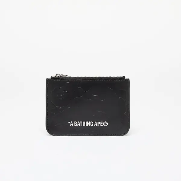 A BATHING APE Портфейл A BATHING APE Solid Camo Leather Pouch Wallet Black Universal