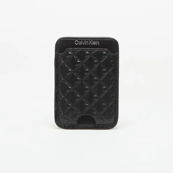 Calvin Klein Портфейл Calvin Klein Aop Leather Magnetic Card Case Black Universal