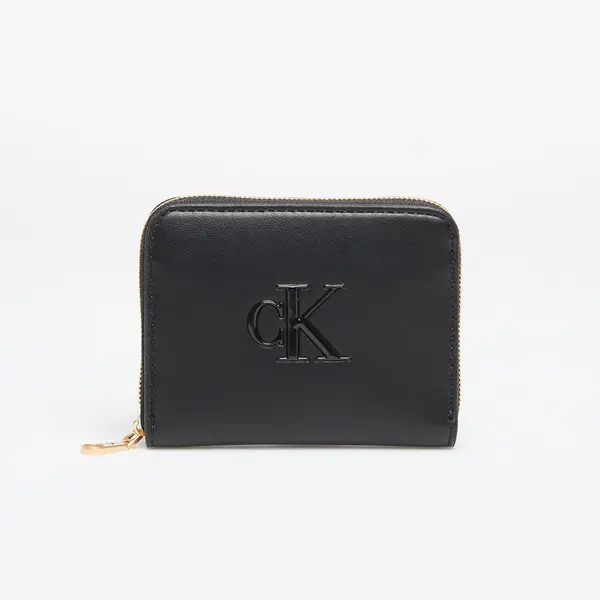 Calvin Klein Портфейл Calvin Klein Bold Ck Medium Zip Around Black Universal