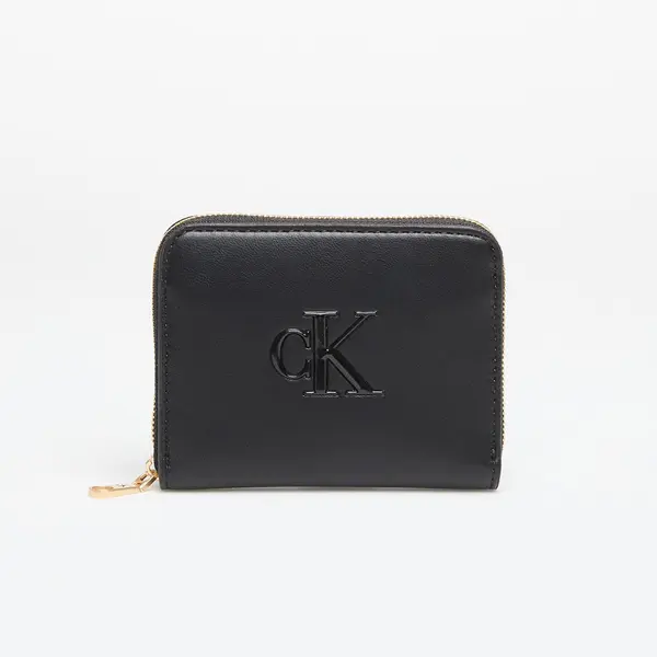 Calvin Klein Портфейл Calvin Klein Bold Ck Medium Zip Around Black Universal