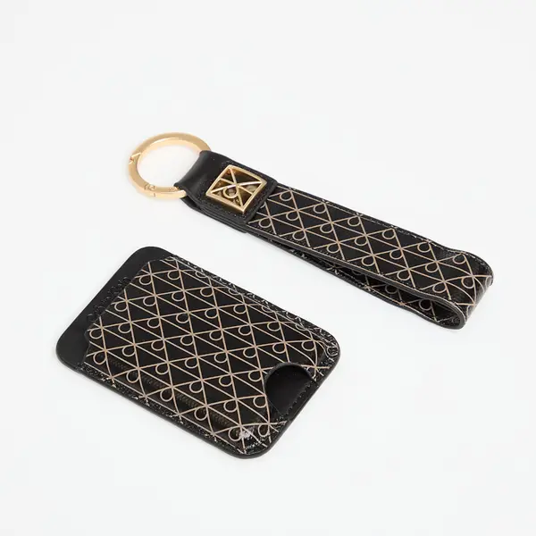 Calvin Klein Портфейл Calvin Klein Emblem Aop Key Fob + Cardholder Black Universal