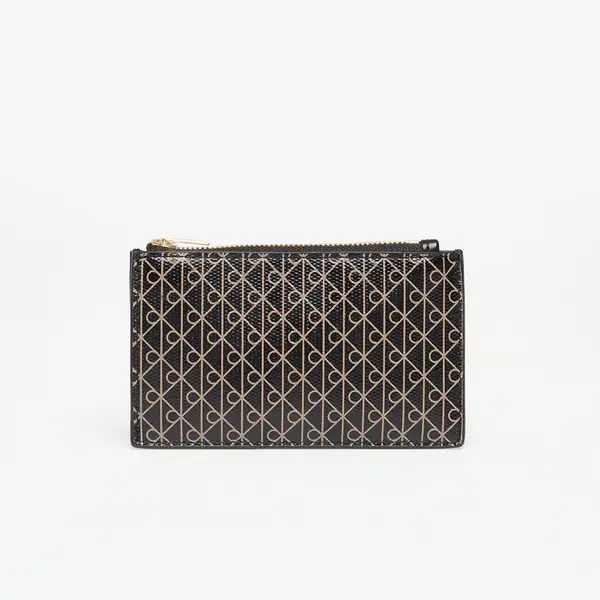 Calvin Klein Портфейл Calvin Klein Emblem Aop Top Zip Cardholder Black Universal