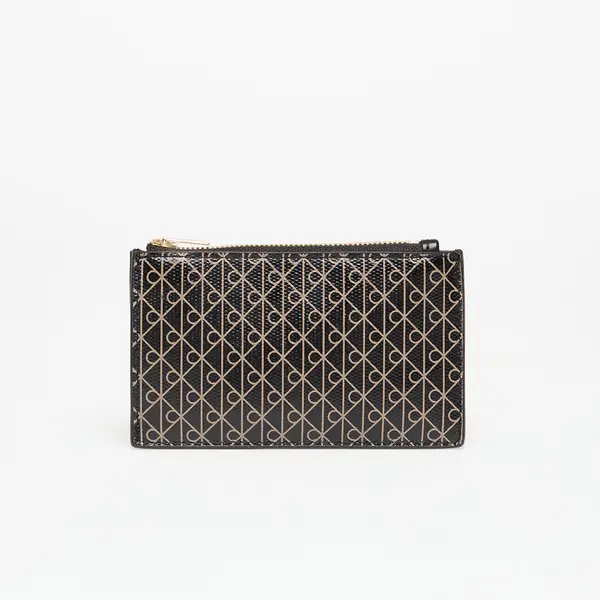 Calvin Klein Портфейл Calvin Klein Emblem Aop Top Zip Cardholder Black Universal