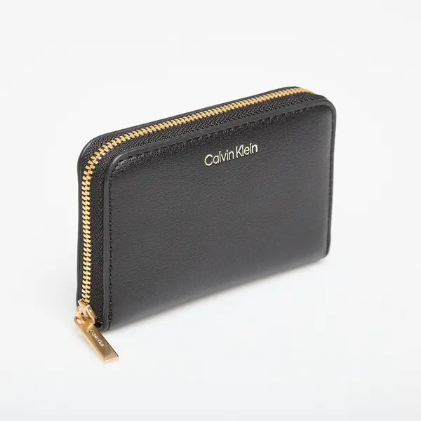 Calvin Klein Портфейл Calvin Klein Foil Logo Medium Zip Around Black Universal