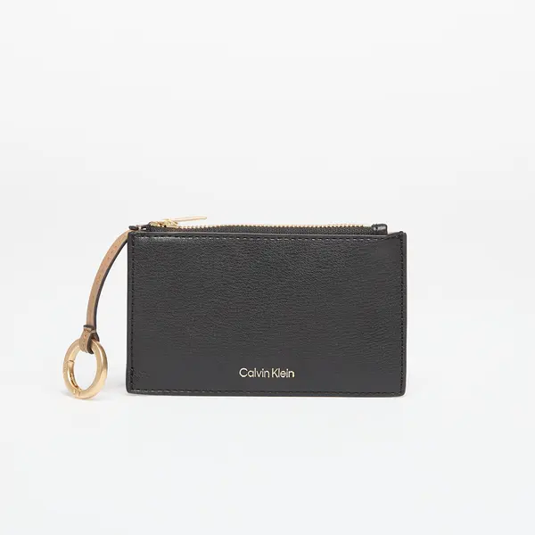 Calvin Klein Портфейл Calvin Klein Foil Logo Top Zip Cardcase Black Universal