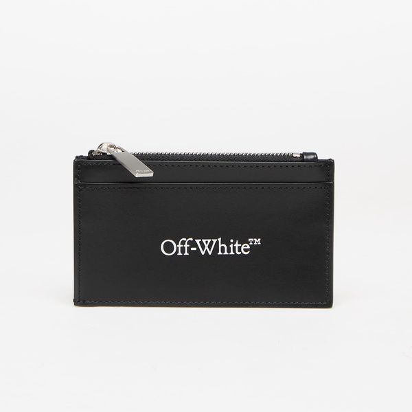 Off-White Портфейл Off-White Bookish Zipped Card Holder Black/ White Universal
