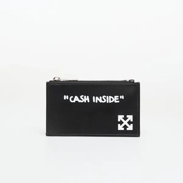 Off-White Портфейл Off-White Jitney Quote Zipped Card Case Black/ White Universal