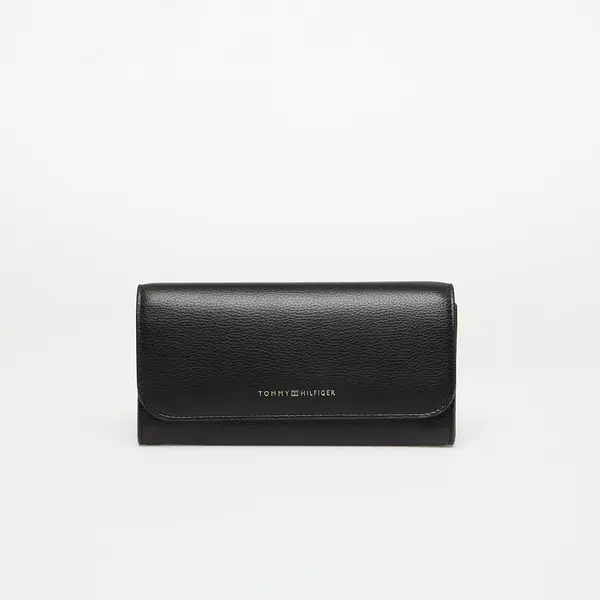 Tommy Hilfiger Портфейл Tommy Hilfiger Flag Large Flap Wallet Black Universal