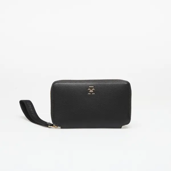 Tommy Hilfiger Портфейл Tommy Hilfiger Logotape Compact Zip Around Wallet Black Universal