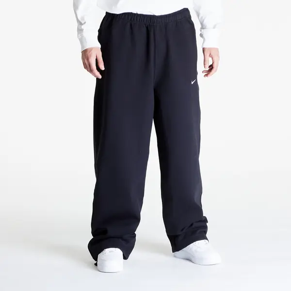 Nike Потници Nike Solo Swoosh Men's Open-Hem Brushed-Back Fleece Pants Black/ White L