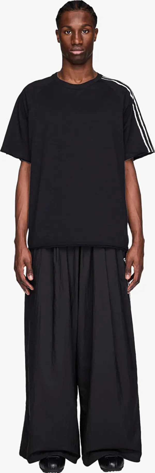 Y-3 Потници Y-3 Raw Edge 3 Stripes Wide Tracksuit Bottoms Black M
