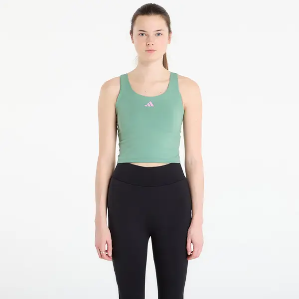 adidas Performance Потник adidas 3 Stripes Studio All Me Light Support Tank Top Preloved Green S