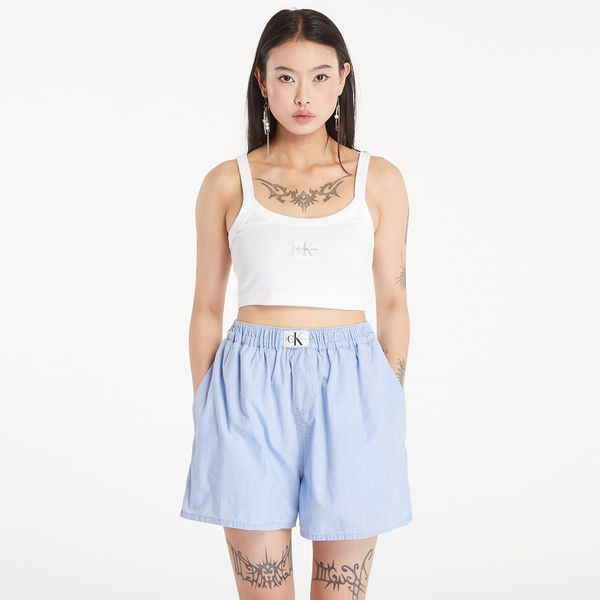 Calvin Klein Потник Calvin Klein Jeans Ribbed Cotton Bralette Top Bright White M