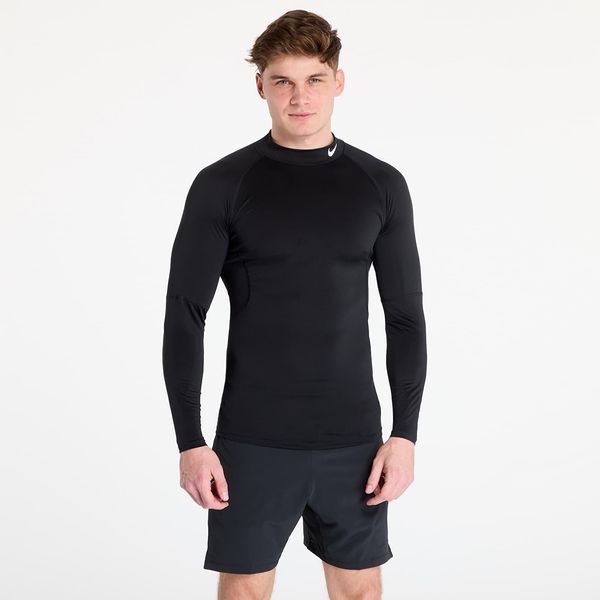 Nike Потник Nike Pro Men's Dri-FIT Fitness Mock-Neck Long-Sleeve Top Black/ White S