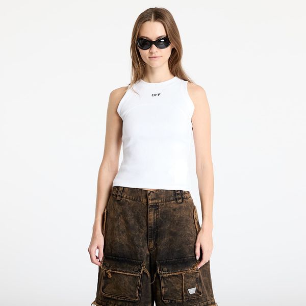 Off-White Потник Off-White Off Stamp Rib Round Tank Top White/ Black S