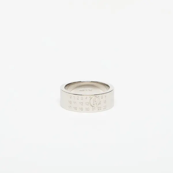 MM6 Пръстен MM6 Numeric Minimal Signature Ring Polished Palladio 09