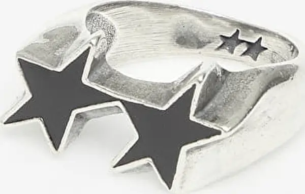 TwoJeys Пръстен TwoJeys Icon Black Enameled Single Ring Silver 58 mm