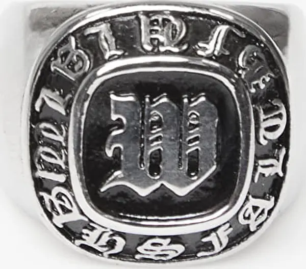 Wasted Paris Пръстен Wasted Paris U Champion Signet Ring Silver/ Black 9