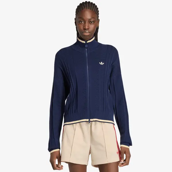 adidas Originals Пуловер adidas Cable Knit Firebird Track Top Night Indigo M