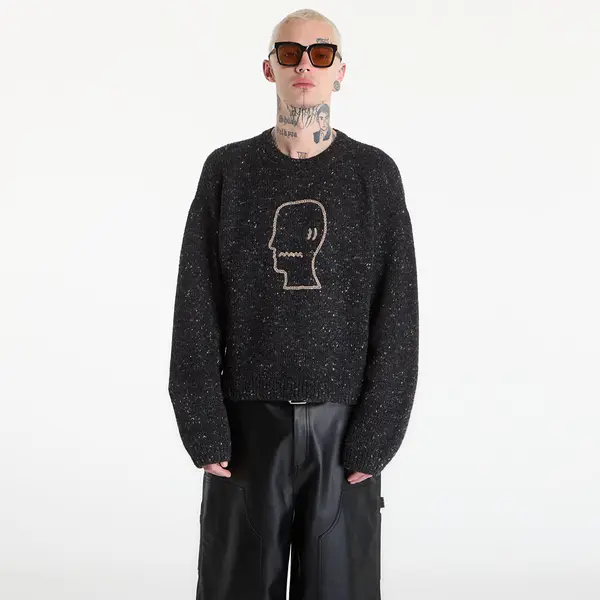 Brain Dead Пуловер Brain Dead Logohead Alpaca Crewneck Sweater Char L