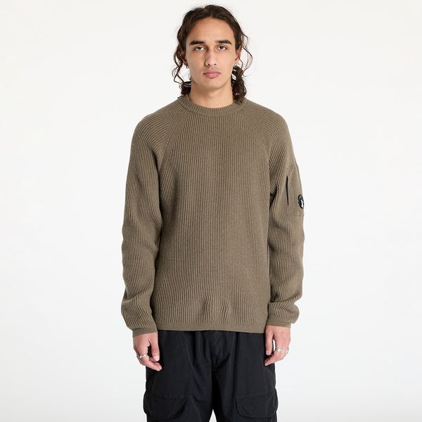 C.P. Company Пуловер C.P. Company Lambswool Grs Crew Neck Full Knit Black/ Walnut XXL