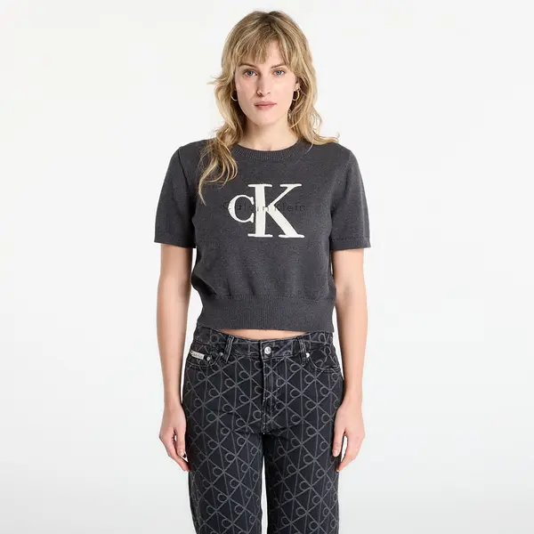 Calvin Klein Пуловер Calvin Klein Jeans Chunky Cotton Graphic Sweater Grey XXS