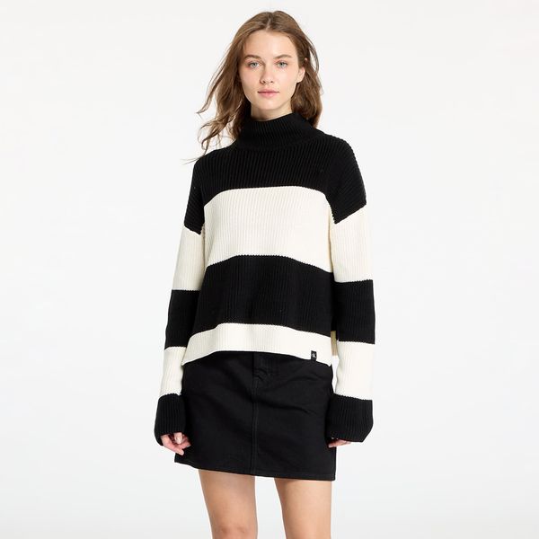 Calvin Klein Пуловер Calvin Klein Jeans Chunky Loose High Neck Sweater Ivory/ Black Stripe S