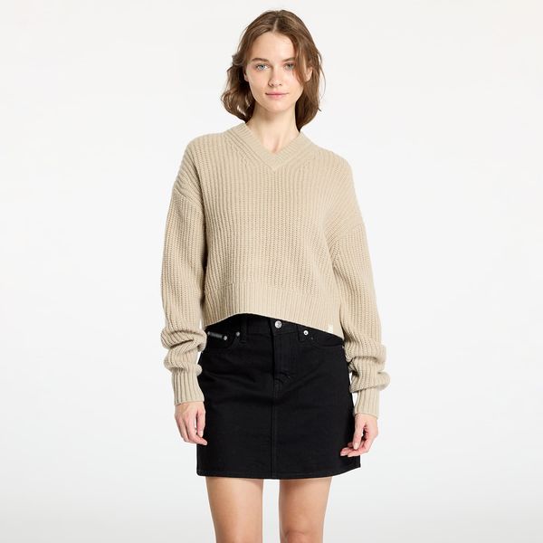 Calvin Klein Пуловер Calvin Klein Jeans Chunky V-Neck Sweater Pelican XS
