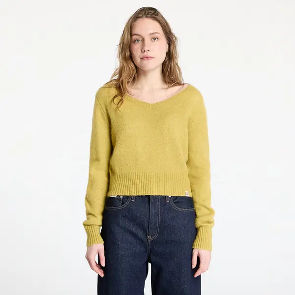 Calvin Klein Пуловер Calvin Klein Jeans Fluffy Yarn V-Neck Sweater Green M