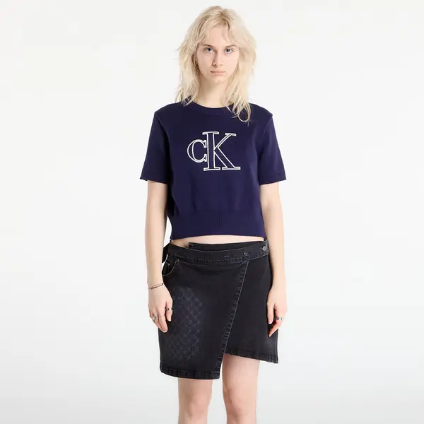Calvin Klein Пуловер Calvin Klein Jeans Logo Ss Top Sweater Purple M