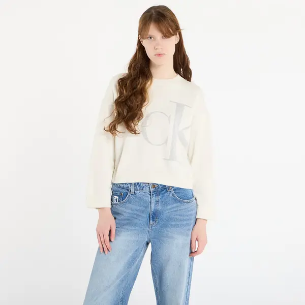 Calvin Klein Пуловер Calvin Klein Jeans Long Sleeve Smooth Sweater White XS