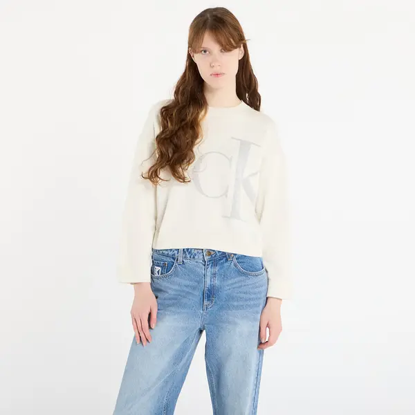 Calvin Klein Пуловер Calvin Klein Jeans Long Sleeve Smooth Sweater White XXS