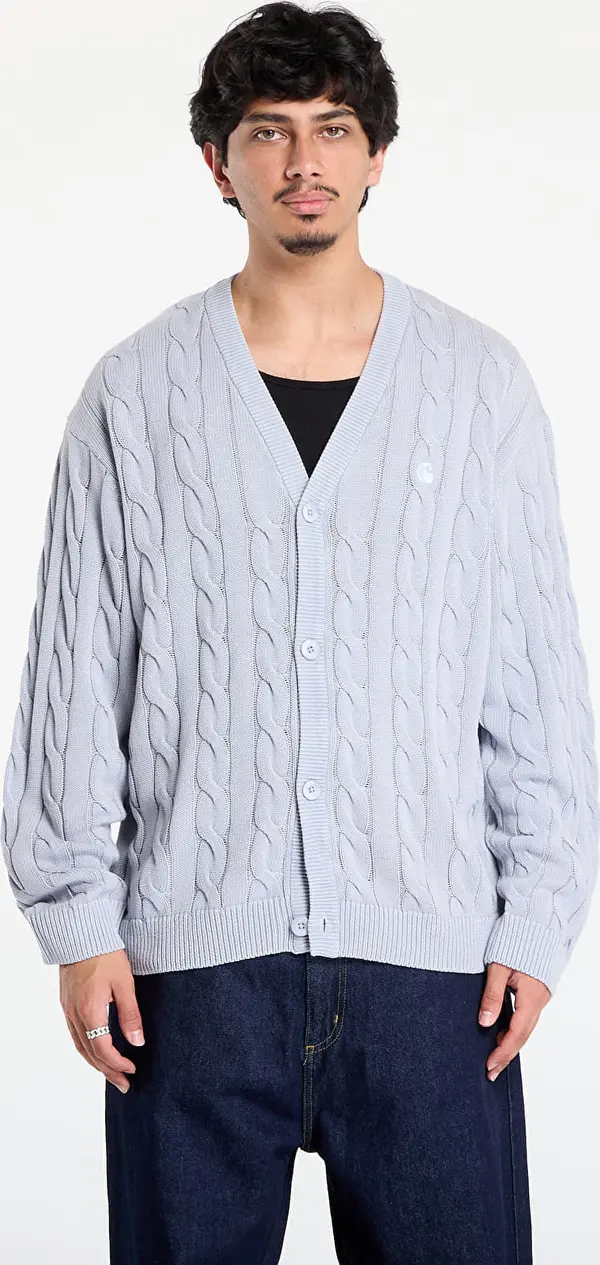 Carhartt WIP Пуловер Carhartt WIP Carter Cardigan UNISEX Blue Fog Garment Dyed M