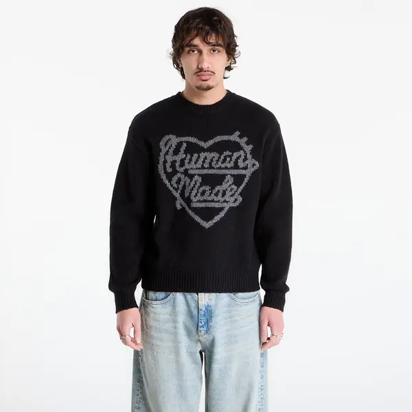 HUMAN MADE Пуловер HUMAN MADE Heart Knit Sweater UNISEX Black XL