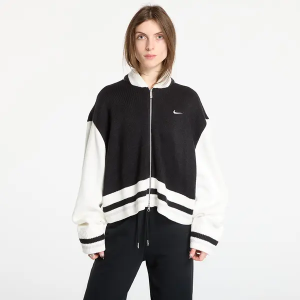 Nike Пуловер Nike Sportswear Women's Cardigan Black/ Sail/ Vast Grey/ Sail M