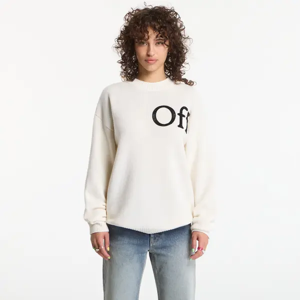 Off-White Пуловер Off-White Bookish Shared Knit Crew UNISEX Ivory Black S