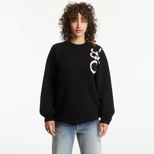 Off-White Пуловер Off-White Vertical Bookish Knit Crew UNISEX Black Ivory M