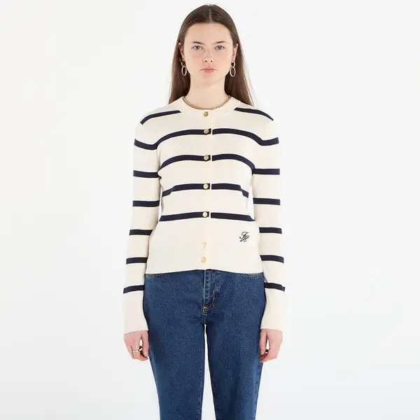 Tommy Hilfiger Пуловер Tommy Hilfiger Co Full Needle Crewneck Cardigan Big Stp Calico/ Dark Navy L