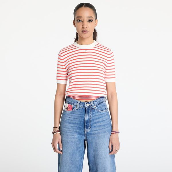 Tommy Hilfiger Пуловер Tommy Jeans Essential Shortsleeve Sweater Red XS